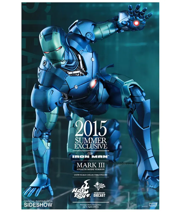 IRON MAN - Mark III Stealth Mode Ver. 1/6 Action Figure 12" Diecast Summer Exclusive - Damaged Brown Box