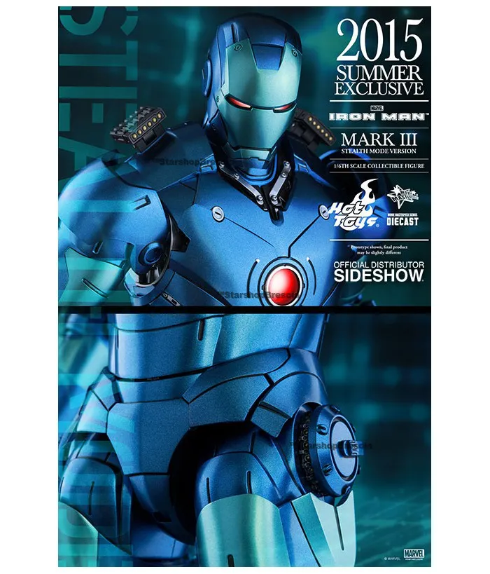 IRON MAN - Mark III Stealth Mode Ver. 1/6 Action Figure 12" Diecast Summer Exclusive - Damaged Brown Box