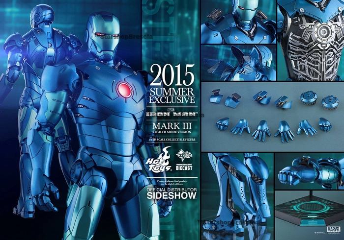 IRON MAN - Mark III Stealth Mode Ver. 1/6 Action Figure 12" Diecast Summer Exclusive - Damaged Brown Box