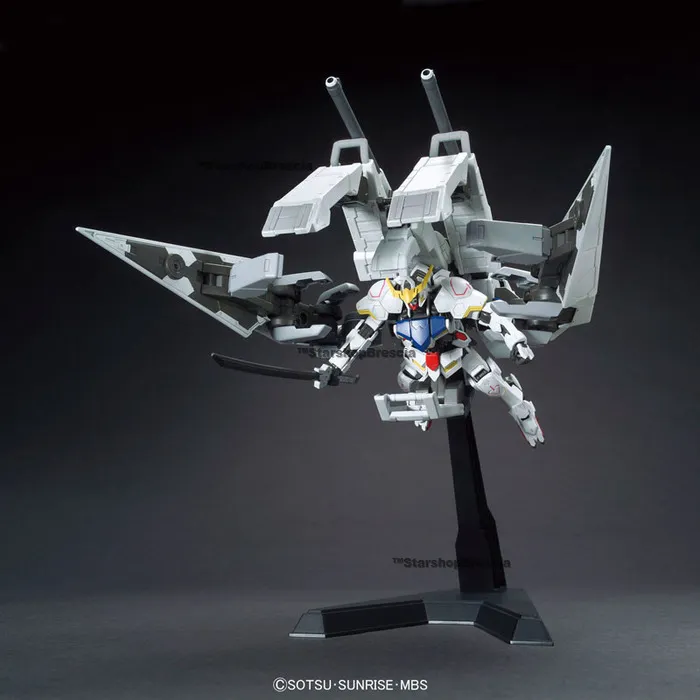 GUNDAM - 1/144 ASW-G-08 Barbatos + Long Distance Transport Booster Kutan Type-III Model Kit HGIBO # 007