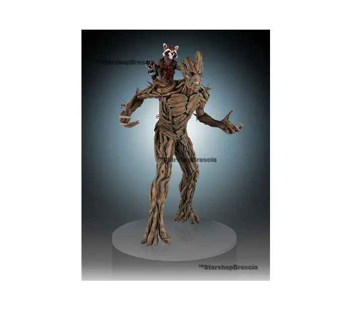 GUARDIANS OF THE GALAXY - Rocket Raccoon and Groot 1/4 Polystone Statue