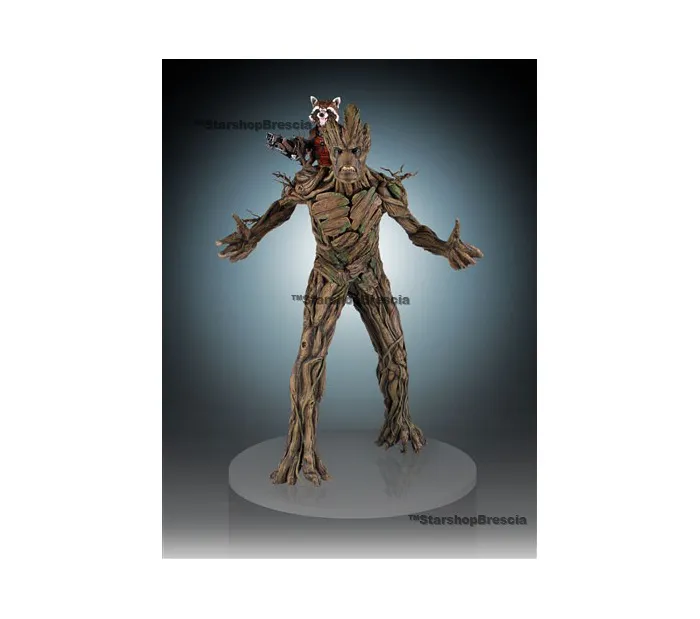 GUARDIANS OF THE GALAXY - Rocket Raccoon and Groot 1/4 Polystone Statue