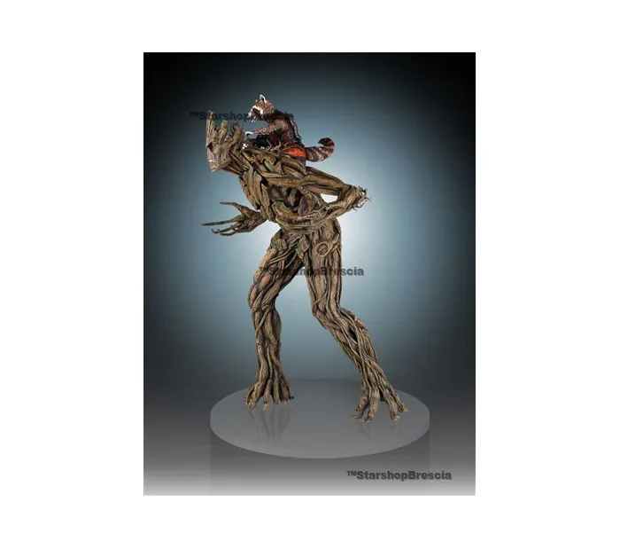 GUARDIANS OF THE GALAXY - Rocket Raccoon and Groot 1/4 Polystone Statue