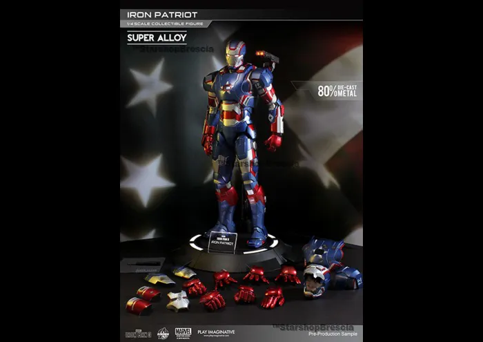 IRON MAN 3 - Iron Patriot 1/4 Super Alloy Action Figure