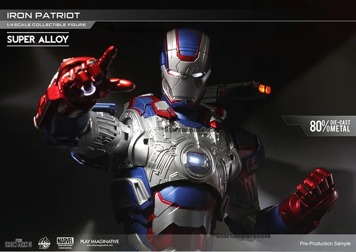 IRON MAN 3 - Iron Patriot 1/4 Super Alloy Action Figure