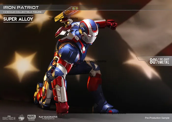 IRON MAN 3 - Iron Patriot 1/4 Super Alloy Action Figure