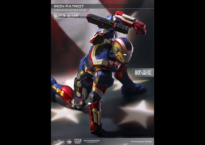 IRON MAN 3 - Iron Patriot 1/4 Super Alloy Action Figure
