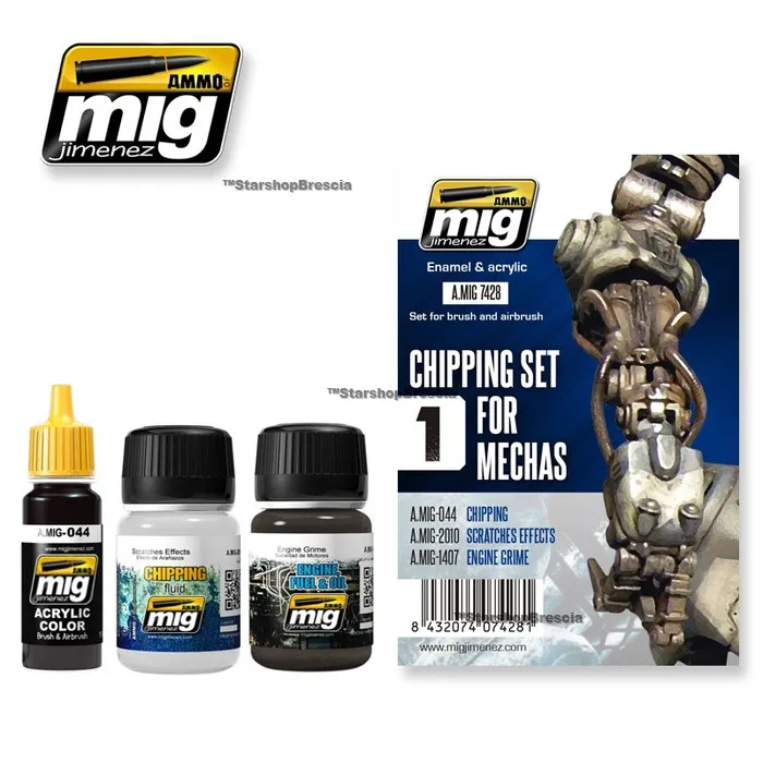 ACRYLIC COLORS - Chipping Set For Mechas