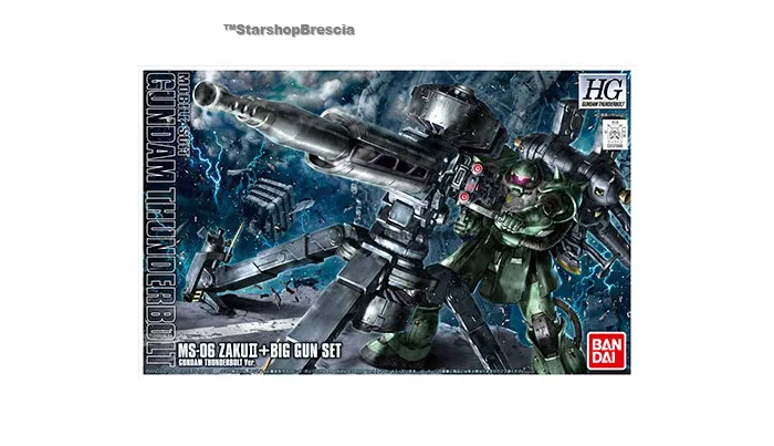 GUNDAM - 1/144 MS-06 Zaku II + Big Gun Set Thunderbolt Anime Ver. Model Kit HGGT # 008