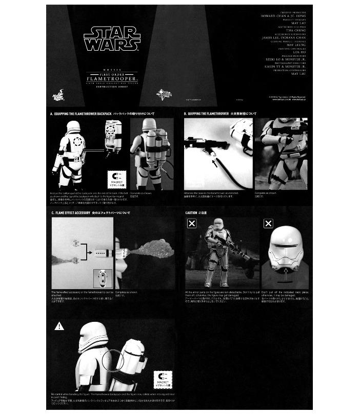 STAR WARS - Episode VII - First Order Flametrooper 1/6 Action Figure 12" MMS326