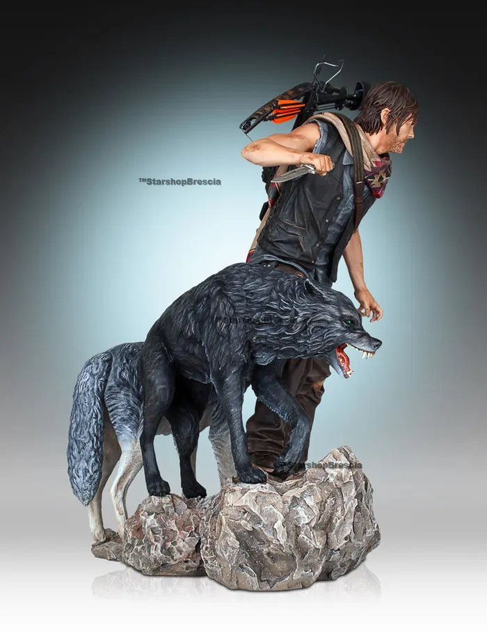 WALKING DEAD TV - Daryl & the Wolves 1/8 Resin Statue - Damaged Box