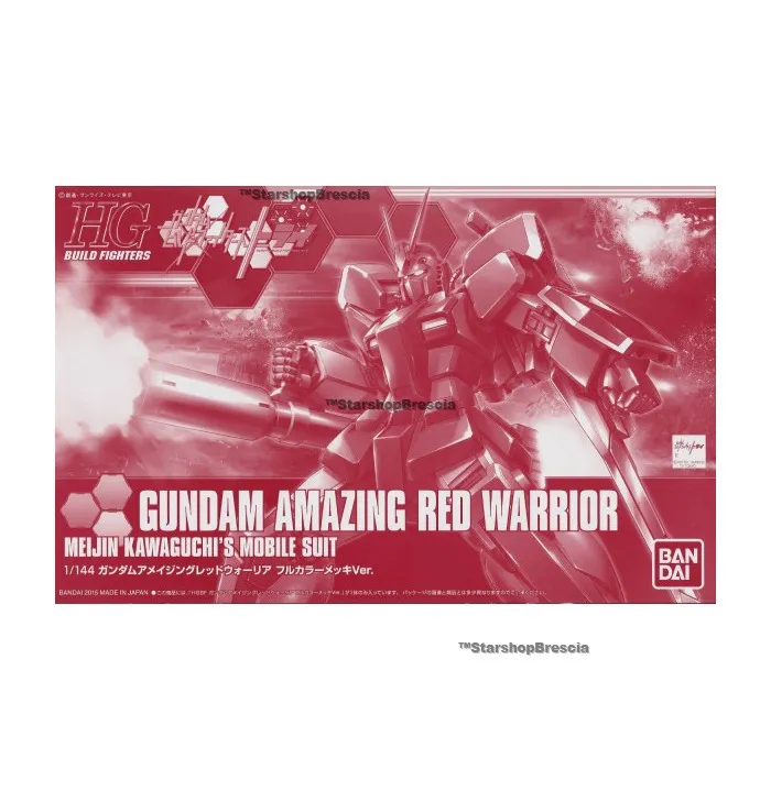 GUNDAM - 1/144 PF-78-3A Amazing Red Warrior Metallic Ver. Model Kit HGBF Expo Exclusive