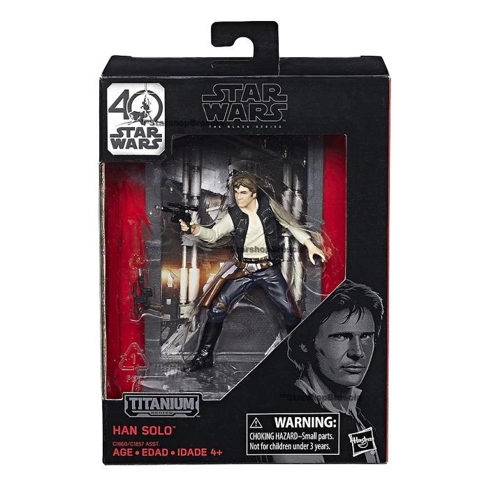 STAR WARS - Black Series - 40th Titanium Wave 1 - Han Solo Episode IV Die Cast Figure