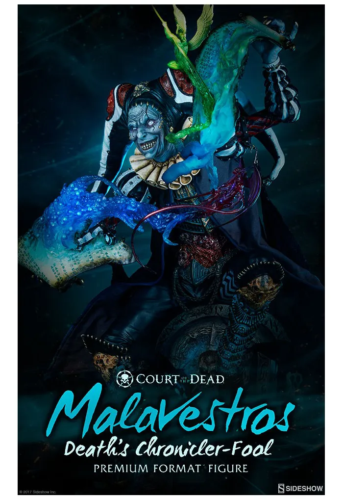 COURT OF THE DEAD - Malavestros Deaths Chronicler Fool Premium Format Figure 1/4 Statue