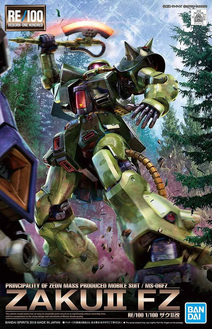 GUNDAM - 1/100 Zaku II Kai Reborn-One Hundred Model Kit RE/100