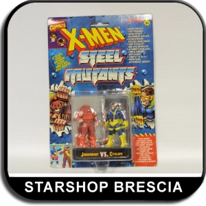 X-MEN - Steel Mutants - Juggernaut vs Cyclops Die Cast Action Figures