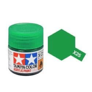 Tamiya Mini X25 CLEAR GREEN trasp. - Acrilico Lucido 10ml