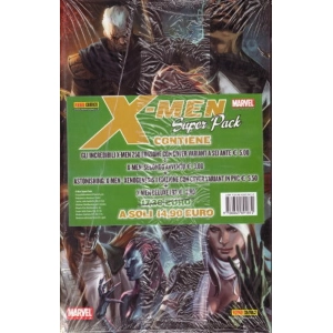 X-MEN SUPER PACK CONTIENE GLI INCREDIBILI X-MEN 250 ED.CON COVER VARIANT A 6 ANTE + X-MEN SECONDO AVVENTO + ASTONISHING X-MEN-XENOGENESIS ED CON COVER VARIANT IN PVC + X-MEN DELUXE 193