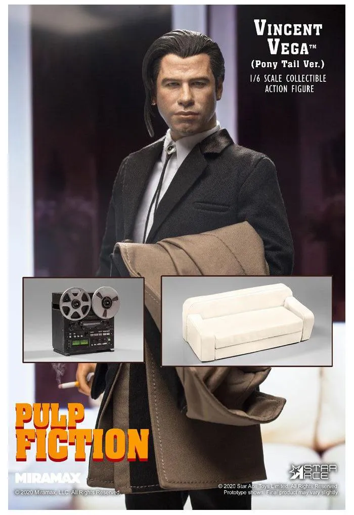 PULP FICTION - Vincent Vega 2.0 Pony Tail Deluxe Ver. 1/6 Action Figure 12"