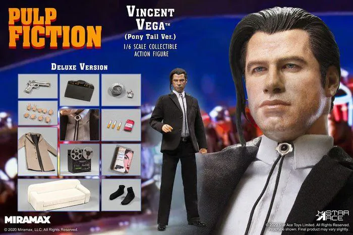 PULP FICTION - Vincent Vega 2.0 Pony Tail Deluxe Ver. 1/6 Action Figure 12"