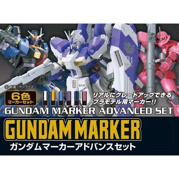 MODEL KIT ACCESSORI - Gundam Marker Advanced Set (6pcs)