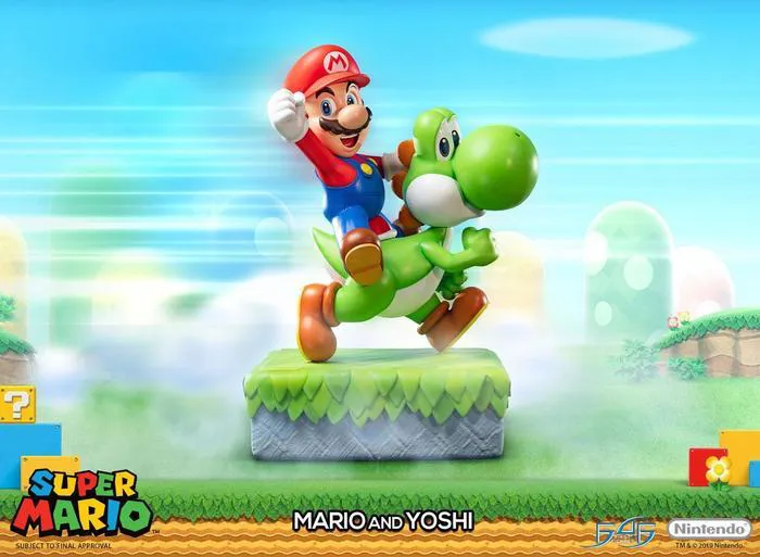 SUPER MARIO - Mario & Yoshi Polystone Statue