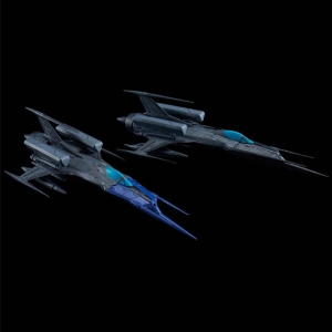 YAMATO STAR BLAZERS 2202 - Mecha Collection Type 0 Model 52bis Autonomous Space Fighter Black Bird Set Model Kit