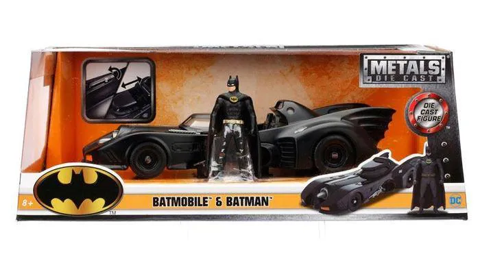 BATMAN - 1989 1/24 Batmobile with Batman figure Diecast