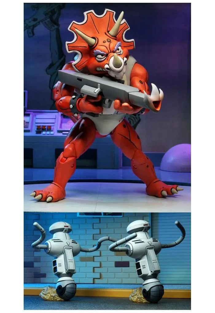 TMNT - Ninja Turtles - Triceraton Infantryman & Roadkill Rodney Action Figure 3-Pack