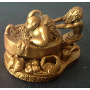 DRAGON BALL Z - Capsule Neo Buu Edition - Majin Boo & Mr. Satan Gold Ver. Mini Figure