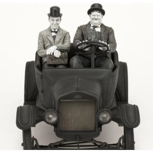 STAN LAUREL & OLIVER HARDY - Stanlio e Ollio - Ford T Runabout 1/12 Polystone Statue
