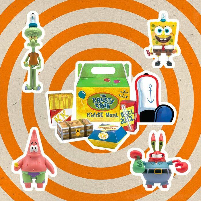 SPONGEBOB - SquarePants Krusty Krab Meal NYCC ReAction Action Figure 4-Pack