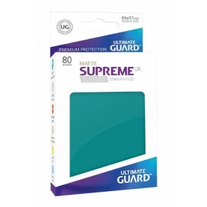 Ultimate Guard Supreme UX Sleeves Standard Size Matte Petrol Blue (80)