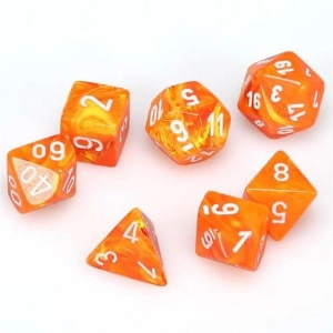 Vortex Solar w / white Polyhedral 7-Dice Set