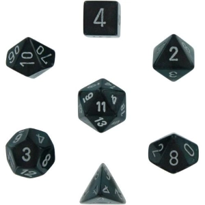 Borealis Smoke w / Silver Polyhedral 7-Dice Set