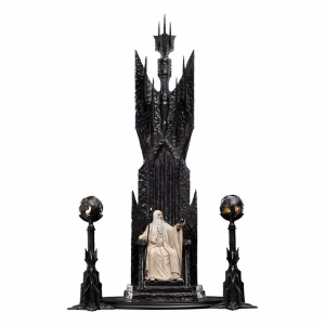 LORD OF THE RINGS - Saruman the White on Throne 1/6 Polystone Statue