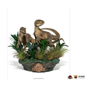 JURASSIC PARK - Just The Two Raptors 1/10 Deluxe Art Scale Statue