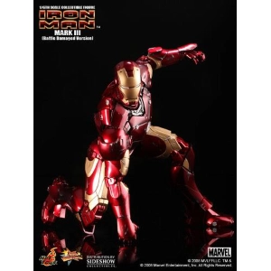 IRON MAN - Mark III Battle Damaged 1/6 Action Figure 12" MMS110