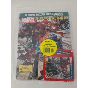 MARVEL SUPER HEROES STARTER PACK - ALBUM BROSSURATO, 3 BUSTINE, 1 MAXI CARD
