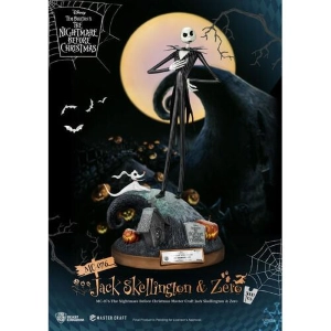 NIGHTMARE BEFORE CHRISTMAS - Jack Skellington & Zero Master Craft Statue