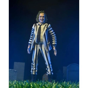 BEETLEJUICE - Beetlejuice Black and White Striped Suit Action Figure