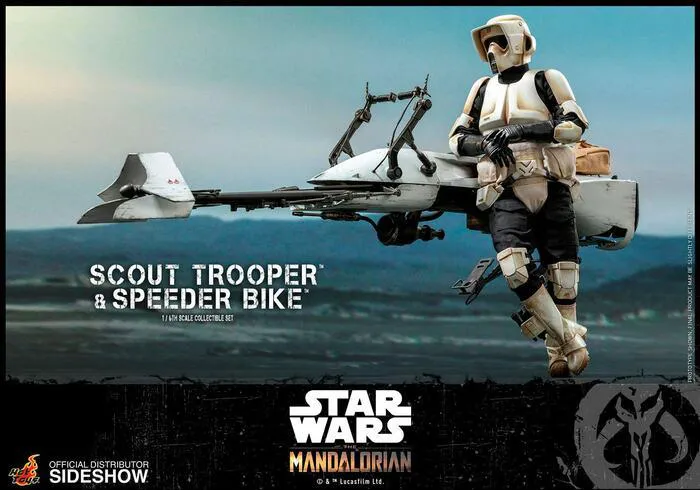 STAR WARS - The Mandalorian - Scout Trooper & Speeder Bike 1/6 Action Figure 12" TMS017