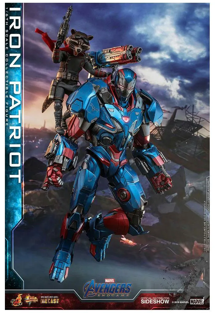 MARVEL - Avengers Endgame - Iron Patriot 1/6 Action Figure 12" Diecast MMS547 D34