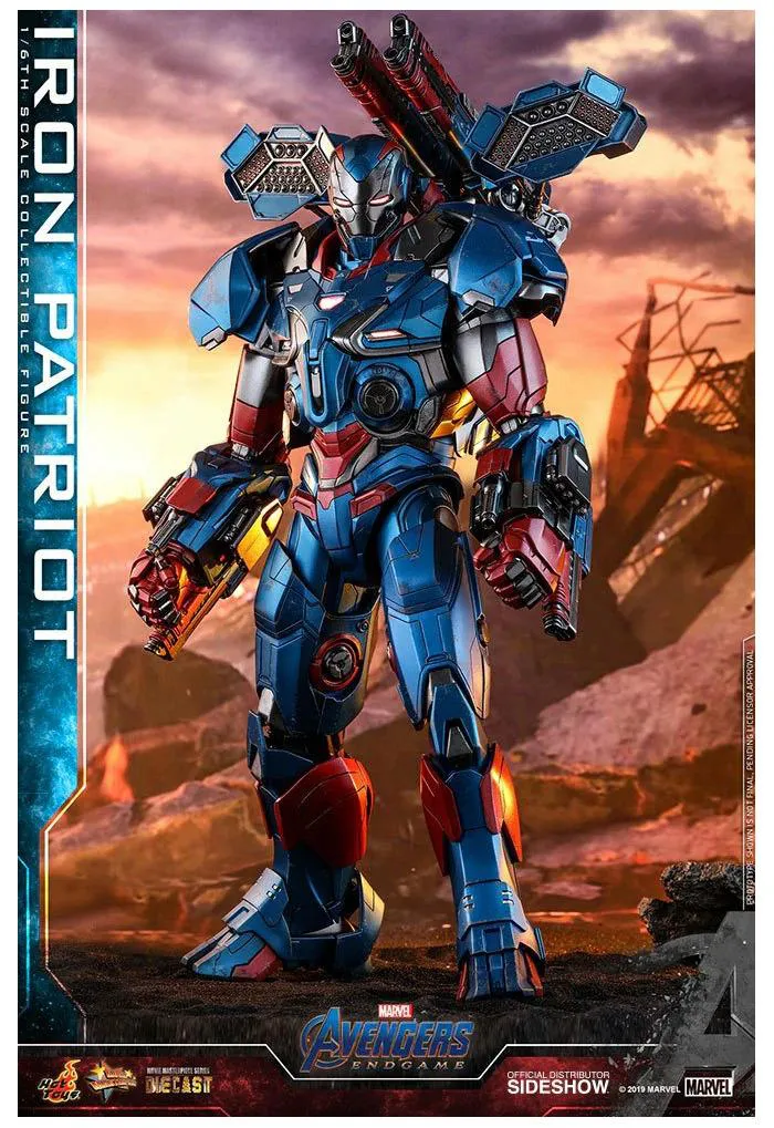 MARVEL - Avengers Endgame - Iron Patriot 1/6 Action Figure 12" Diecast MMS547 D34