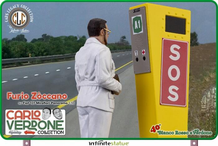 CARLO VERDONE COLLECTION - Furio e Fiat 131 Panorama 1/18 Model