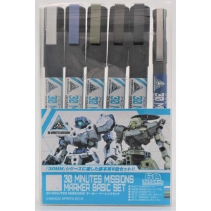 MODEL KIT ACCESSORI - Gundam Marker 30MM / 30 MINUTES MISSIONS Basic Set (6pcs)