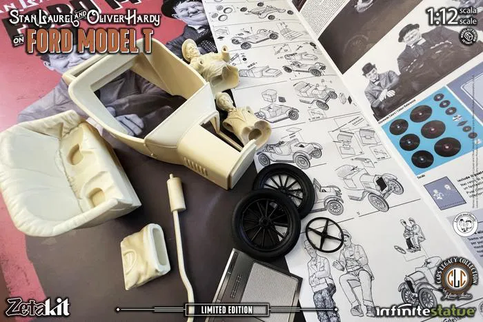 STAN LAUREL & OLIVER HARDY - Stanlio e Ollio - Ford T Runabout 1/12 Resin Model Kit