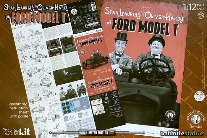STAN LAUREL & OLIVER HARDY - Stanlio e Ollio - Ford T Runabout 1/12 Resin Model Kit