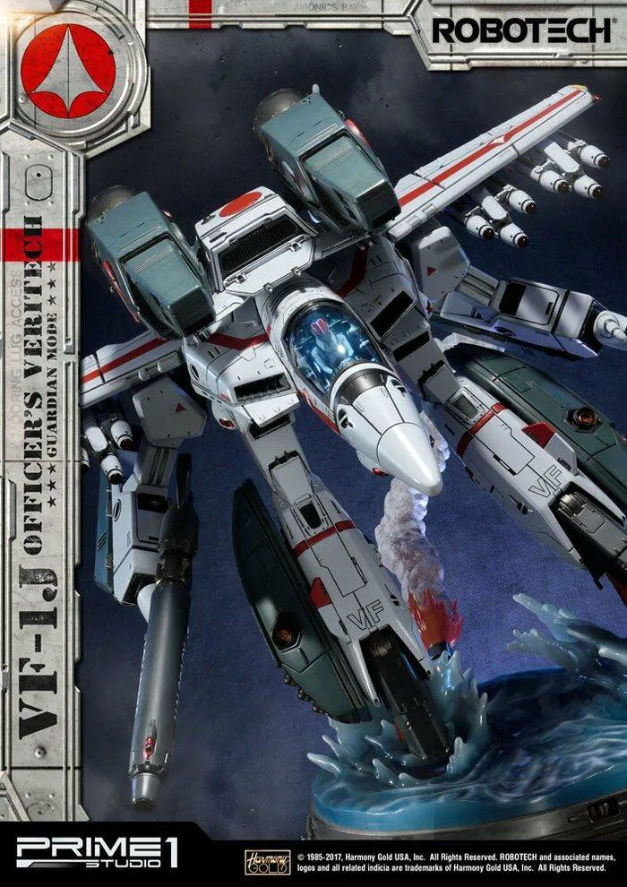 MACROSS - ROBOTECH - VF-1J Officer's Veritech Guardian Mode Polystone Statue