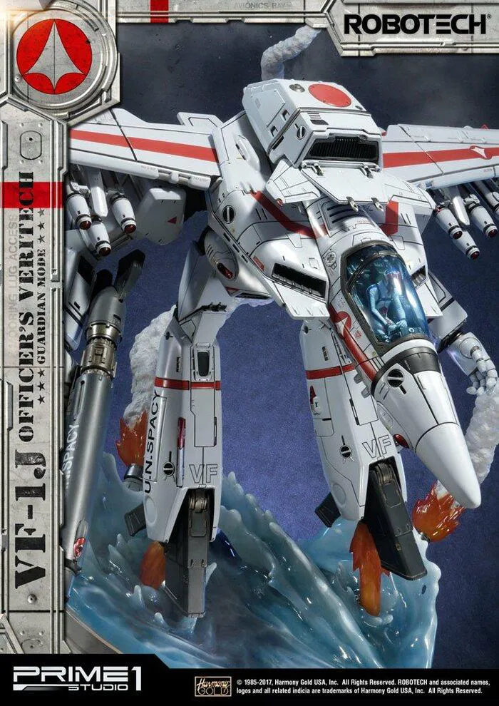 MACROSS - ROBOTECH - VF-1J Officer's Veritech Guardian Mode Polystone Statue